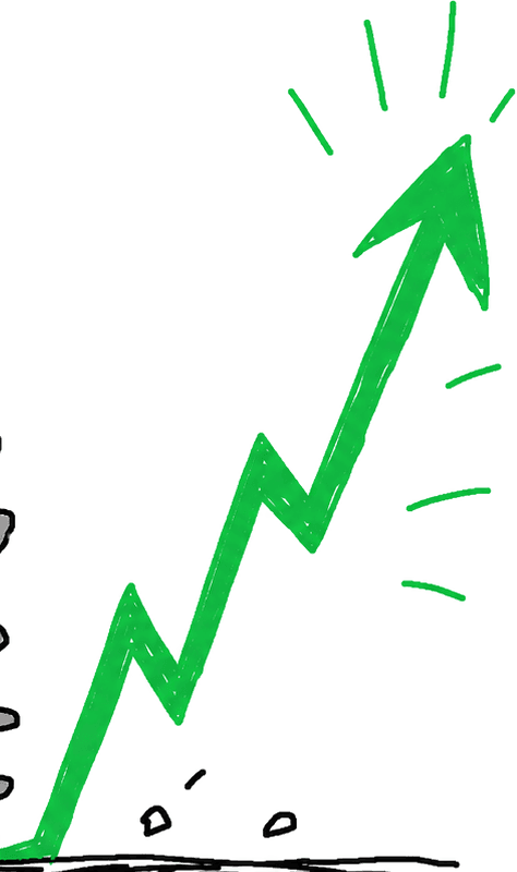 Green growth arrow